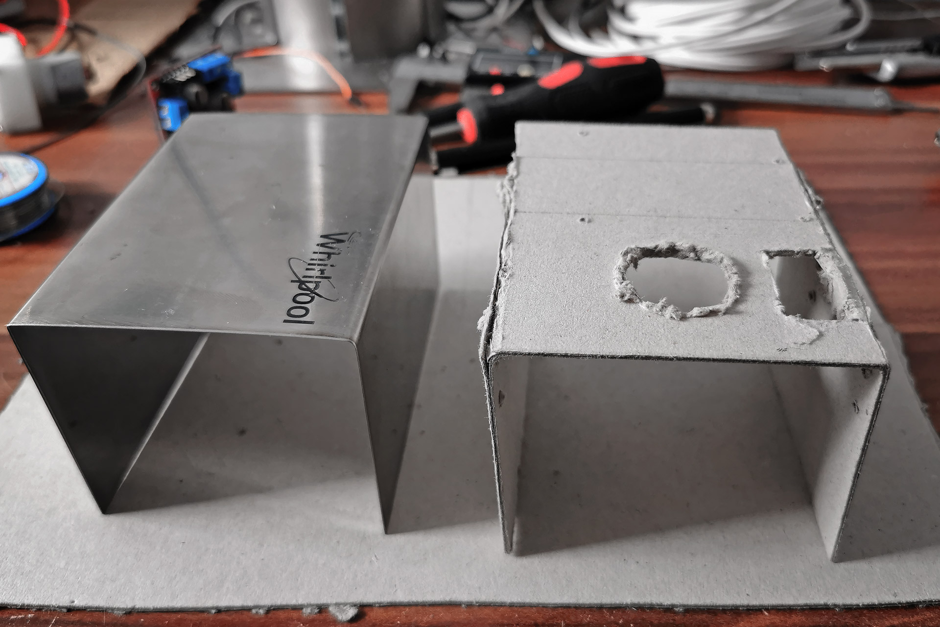 cardboard to steel