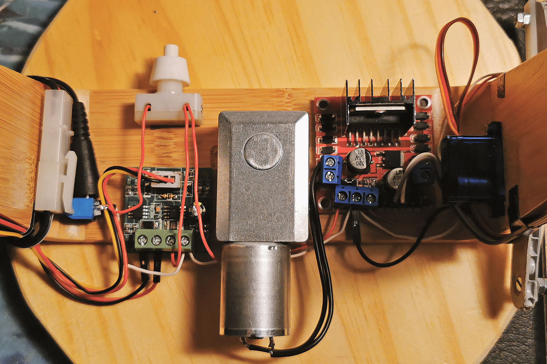 electronics at base