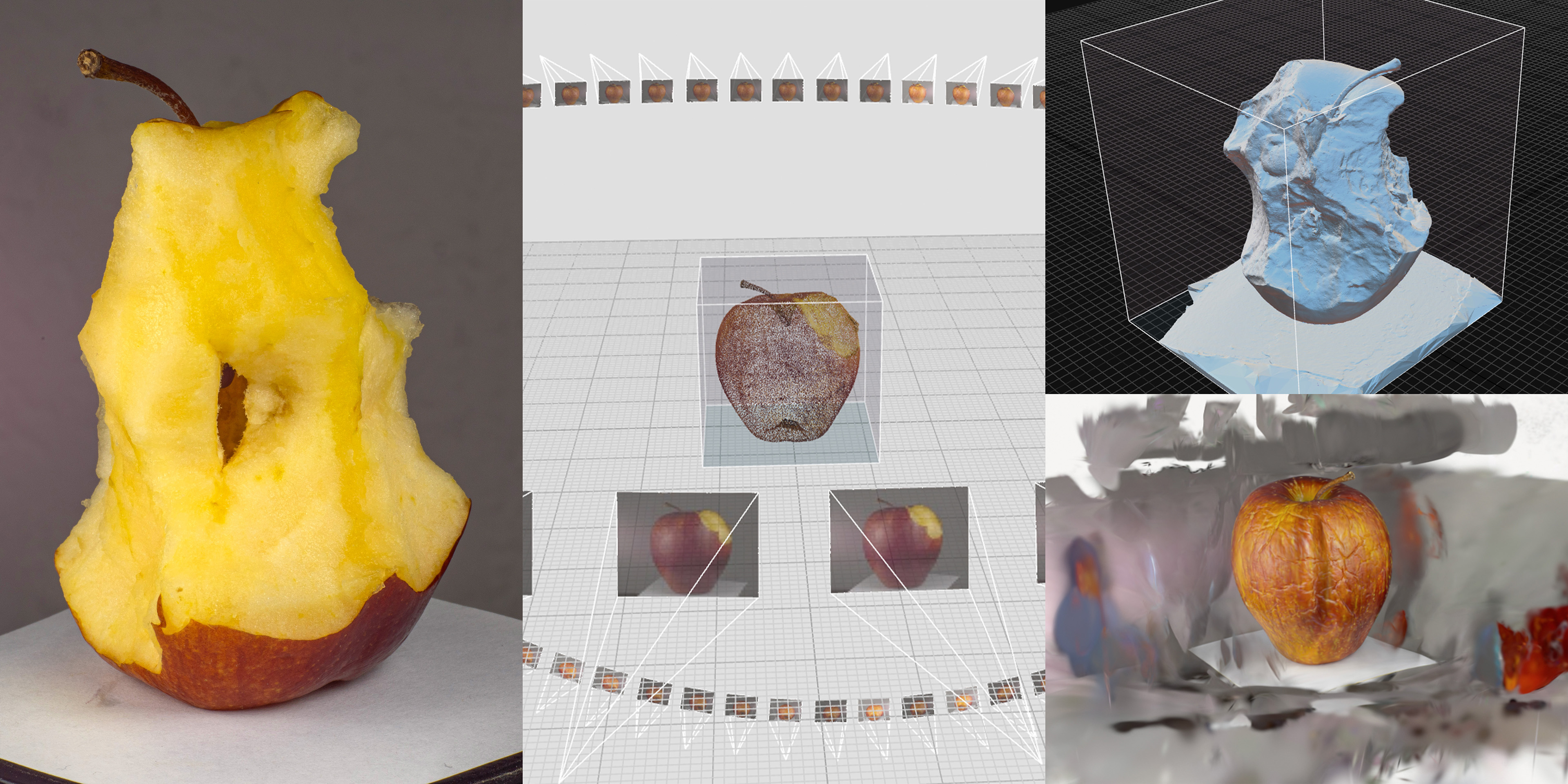 photogrammetry process for the apple time-lapse