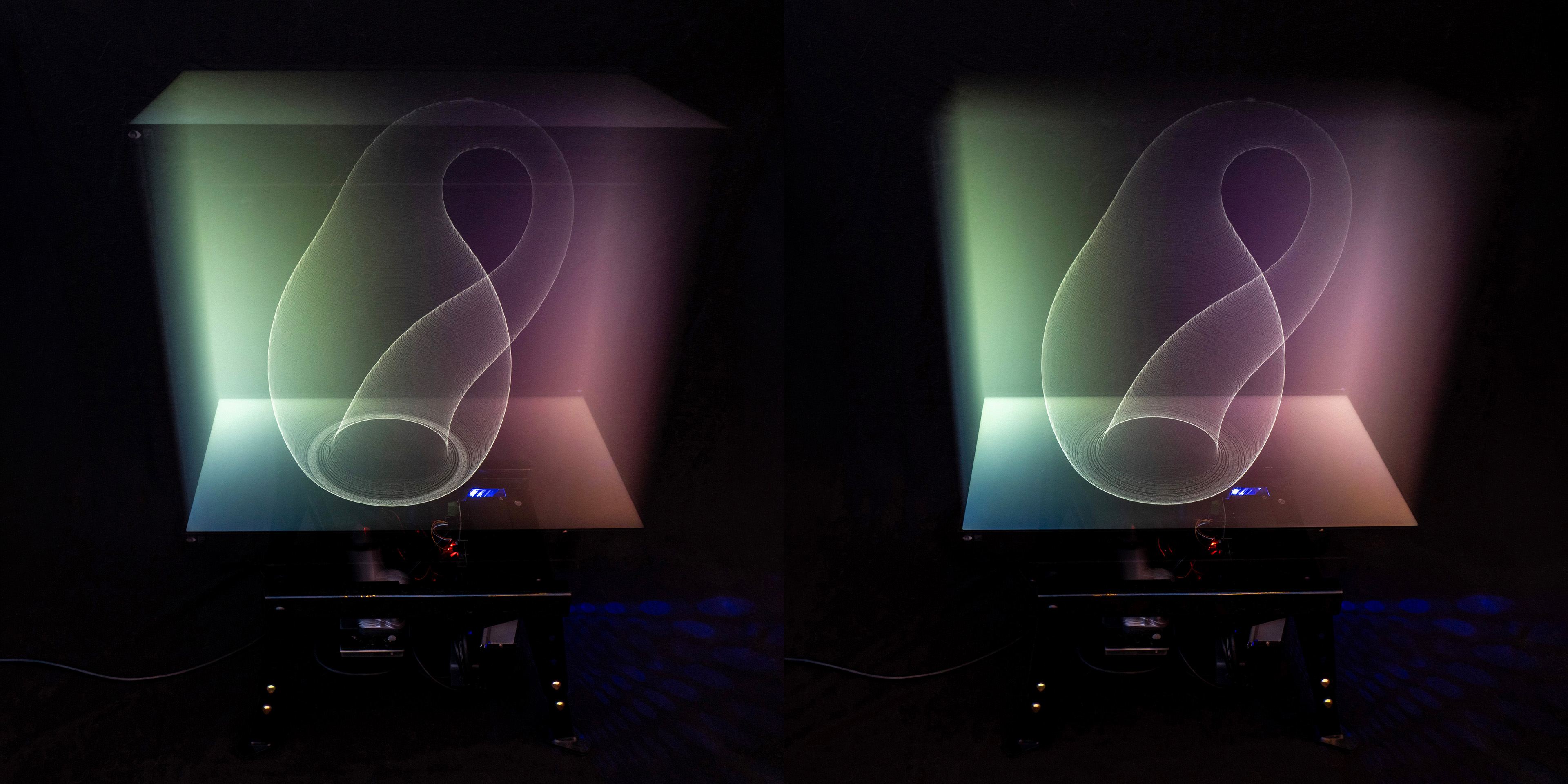 stereoscopic photo of a Klein bottle