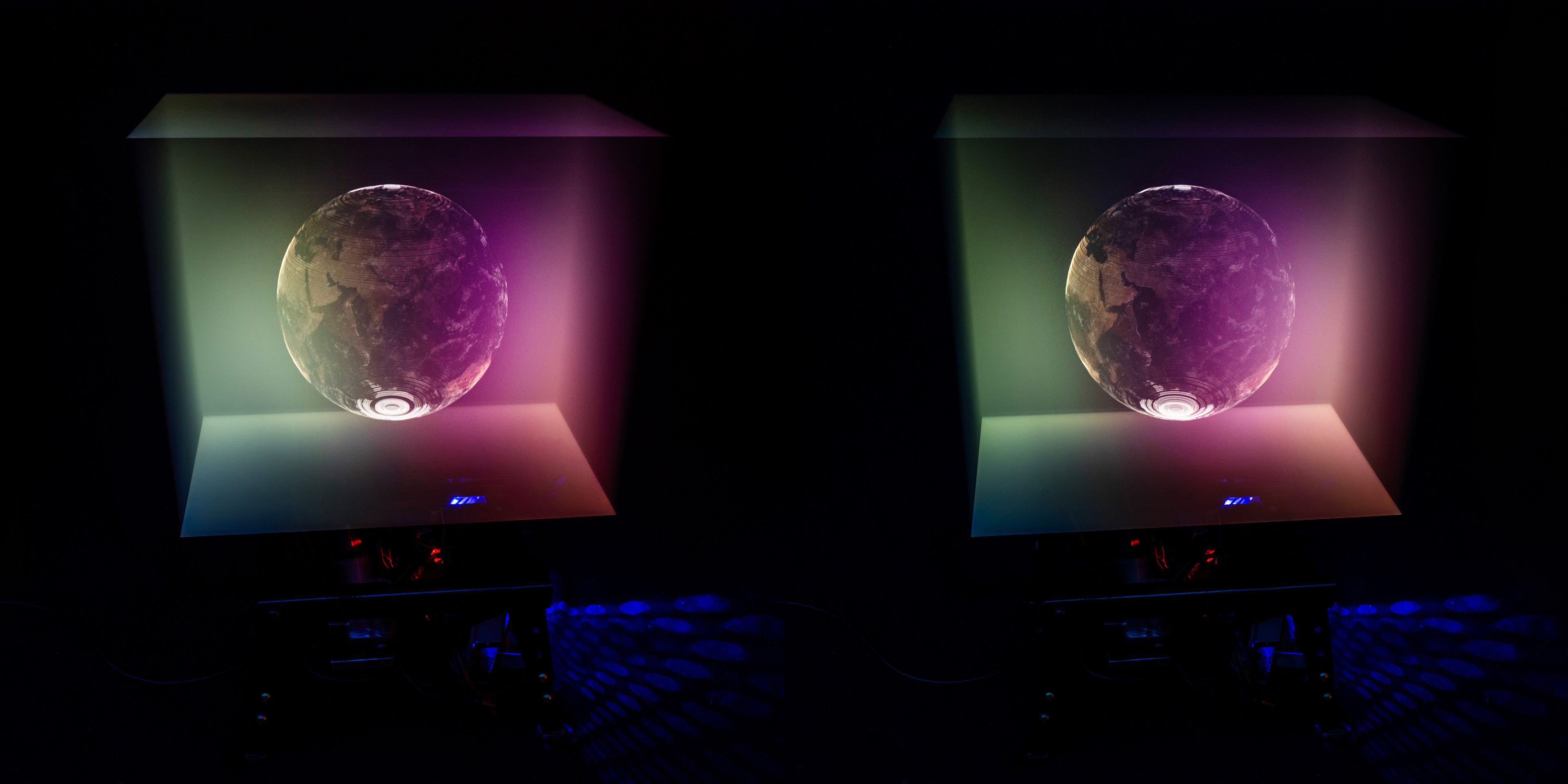stereoscopic photo of planet Earth