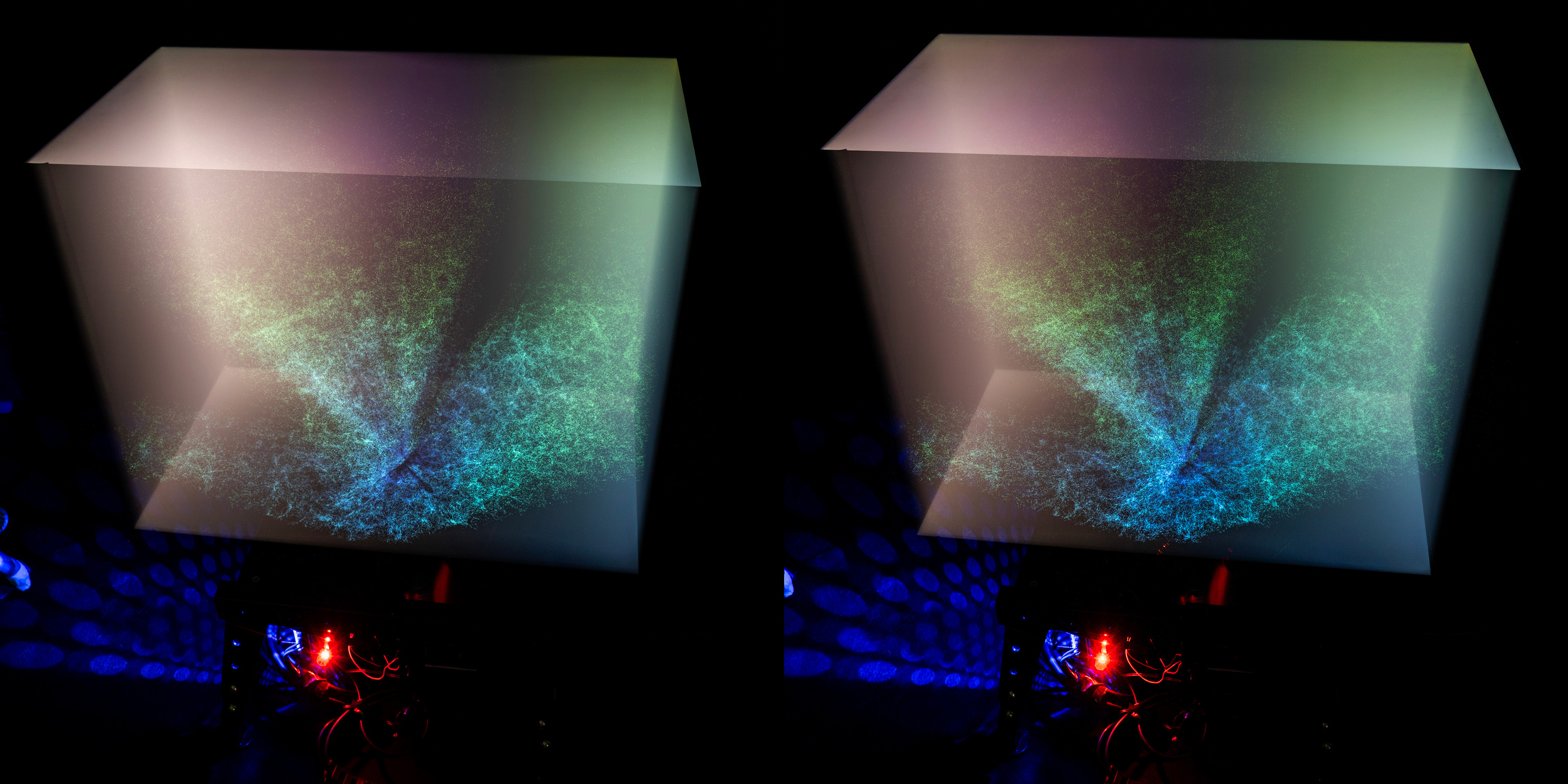 stereoscopic photo of cosmic web structure