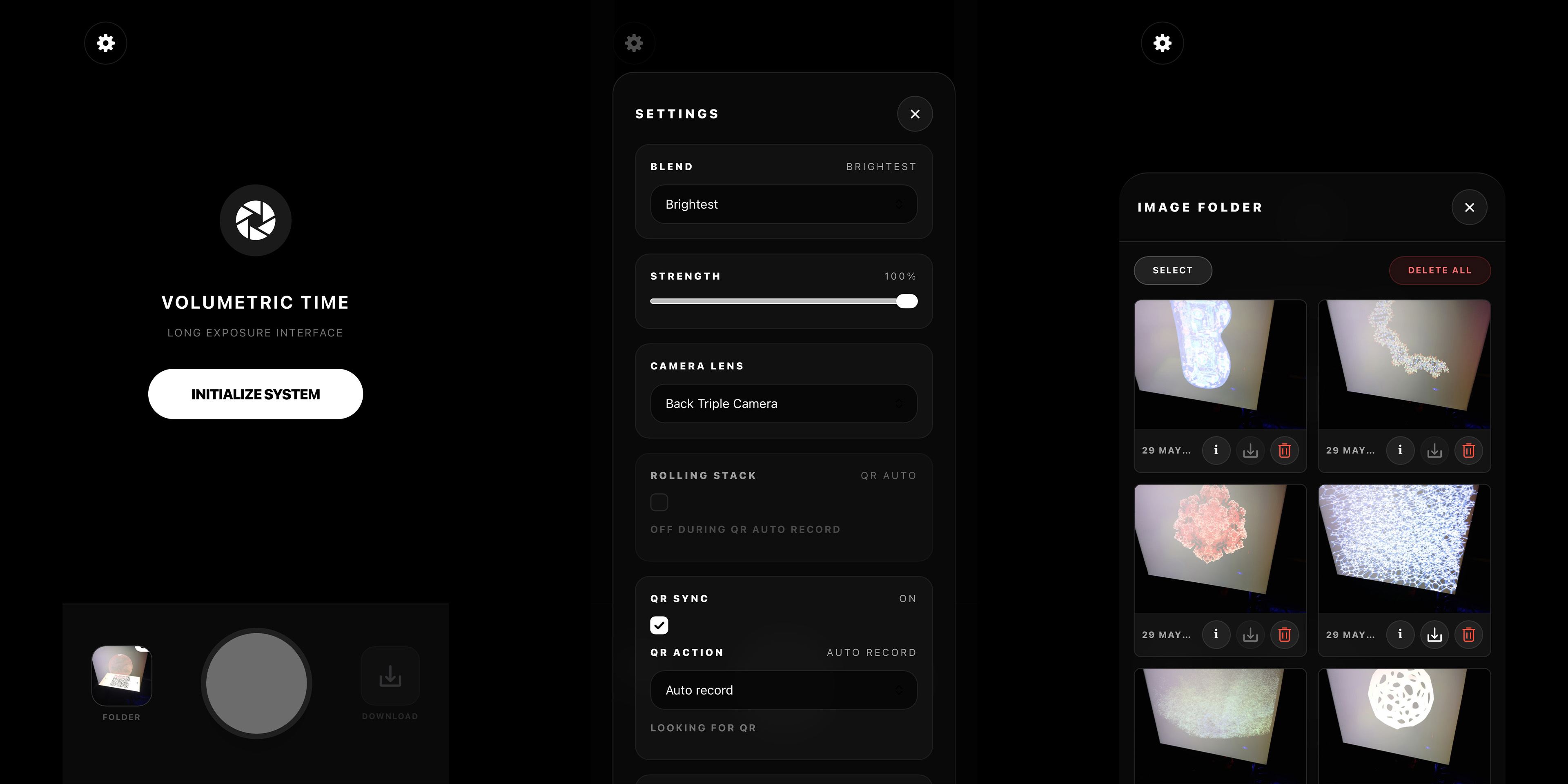 camera app permission screen, settings and image folder