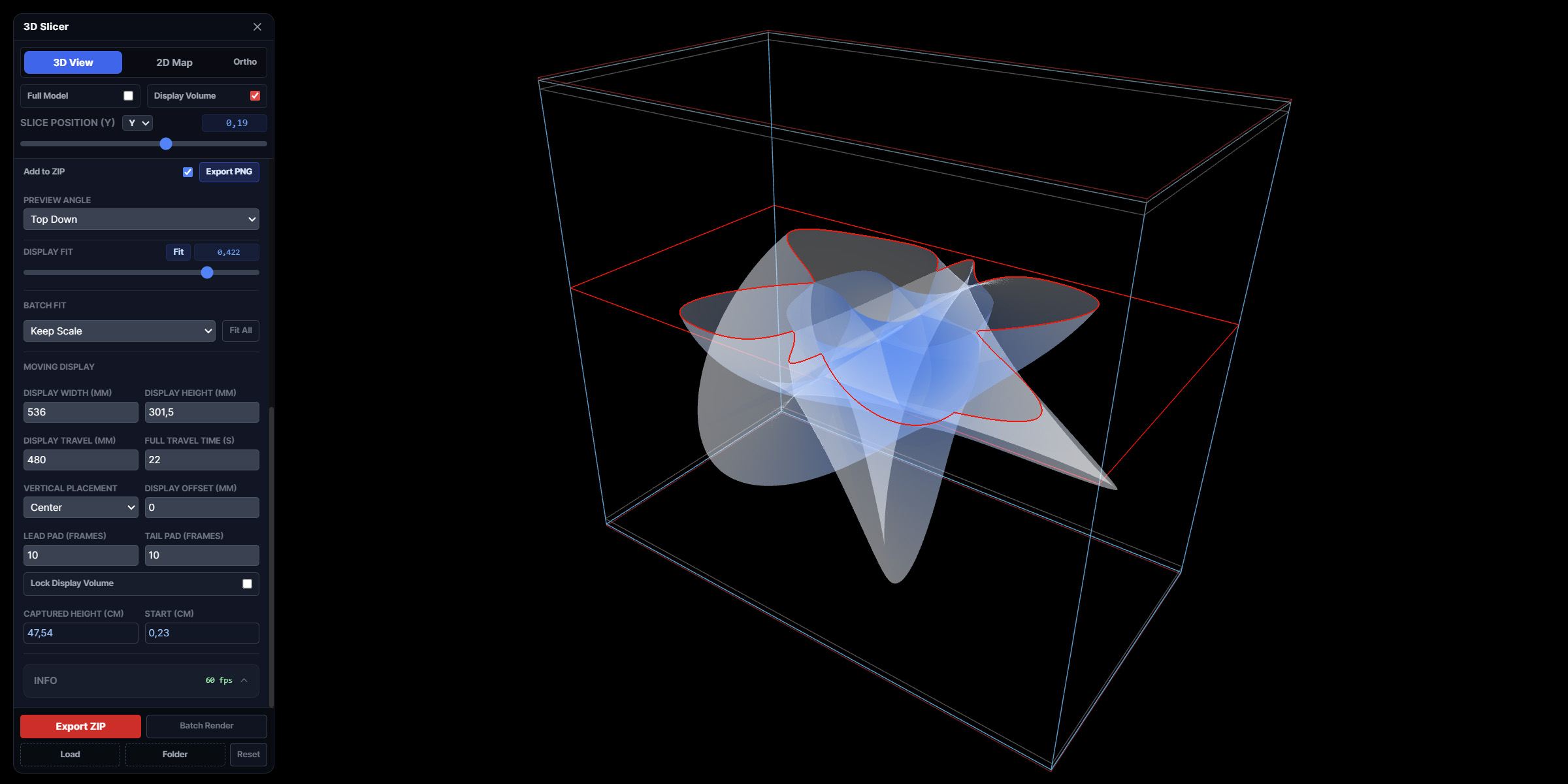3D slicer UI with Calabi-Yau manifold